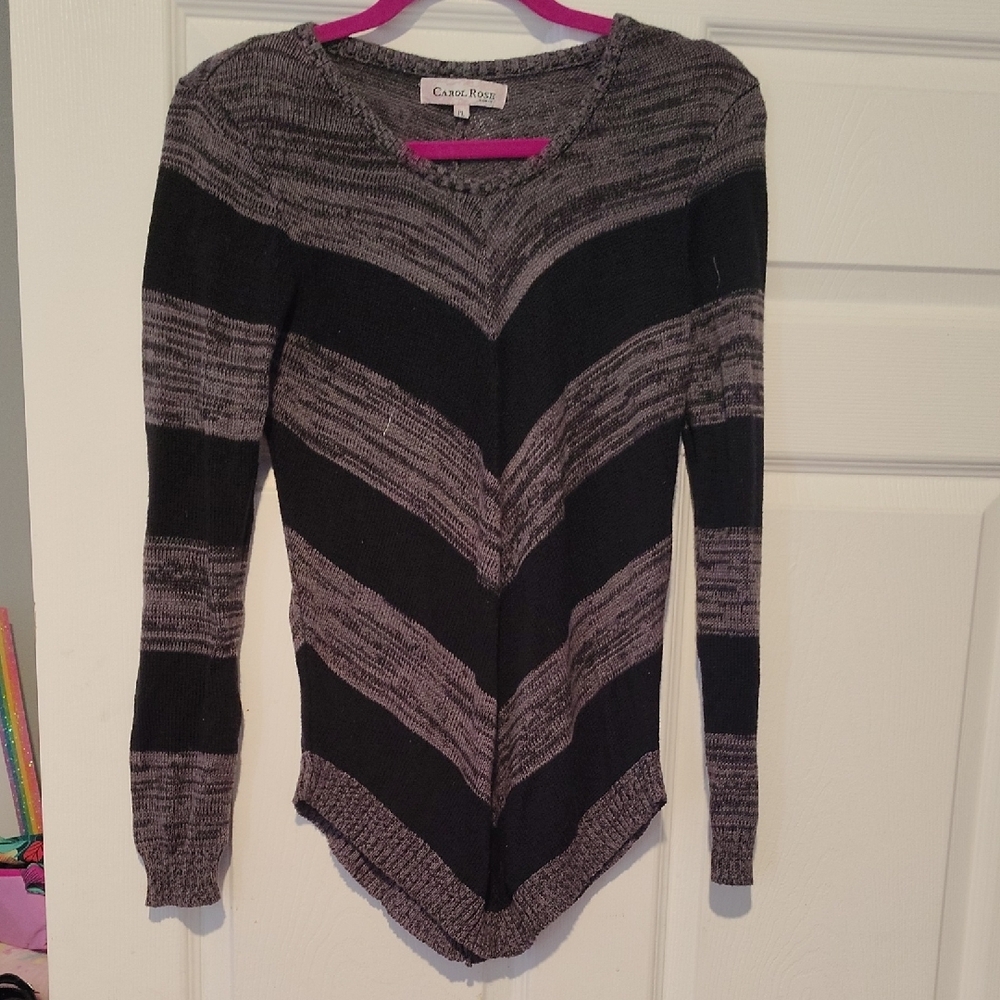Cable & Gauge Black and Gray Women's Sweater